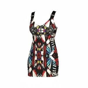 2B Bebe Colorful Abstract Mini Dress